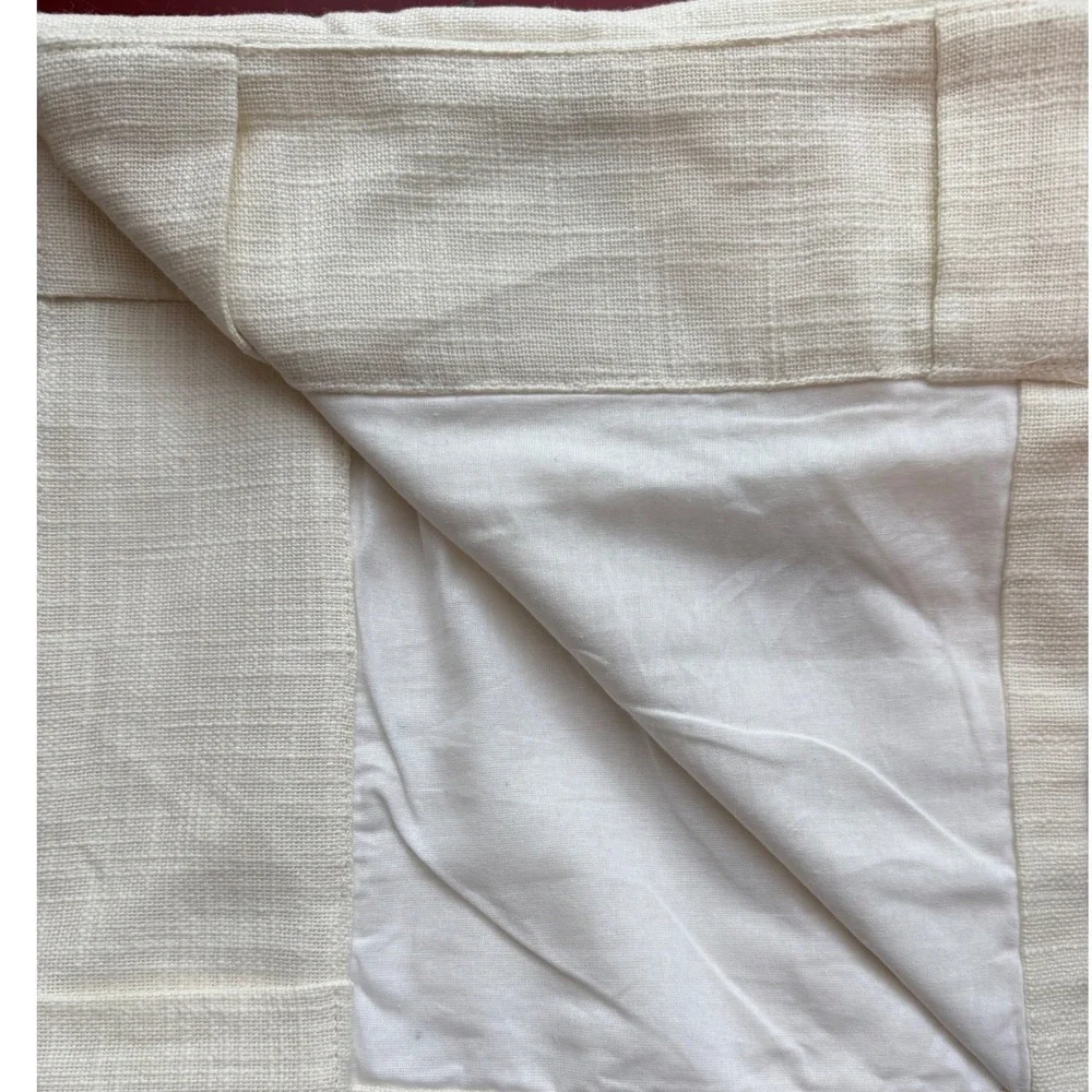 Quince Textured Cotton Ivory Curtain Panel 48x108 Home‎ Window Light Filtering